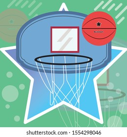 ring basketball simple logo flat design