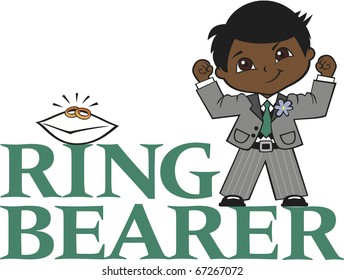 Ring Bearer Little Boy Black Hair Dark Skin