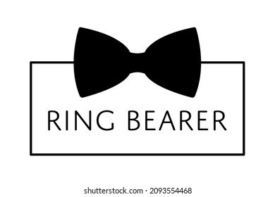 Ring Bearer sign Elegant Bow Tie Frame Ring Security Wedding party signs Wedding Outfit print