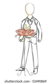 Ring Bearer Sketch - Vector