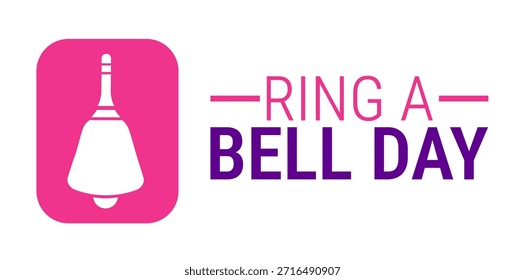 Ring a Bell Day background, banner, card or poster design template is observed every year during January, to raise awareness about the mission. Vector illustration.