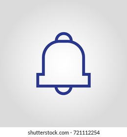 ring or bell flat isolated vector icon
