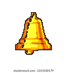ring bell game pixel art retro vector. bit ring bell. old vintage illustration