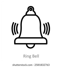 Ring Bell and bell icon concept