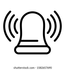 Ring bell icon. Outline ring bell vector icon for web design isolated on white background