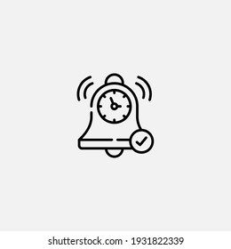 Ring bell icon sign vector,Symbol, logo illustration for web and mobile