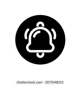 Ring bell icon, simple vector glyph style