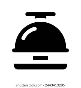 icono de campana de anillo. icono de glifo vectorial para su sitio web, móvil, presentación y diseño de logotipo.