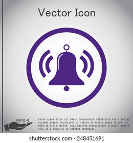 ring bell icon. Vector illustration EPS.