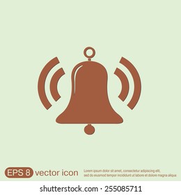 ring bell icon. Vector illustration EPS.