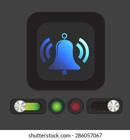 ring bell icon. Vector illustration EPS.