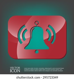 ring bell icon. Vector illustration EPS.