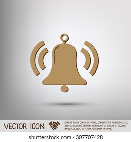 ring bell icon. Vector illustration EPS.