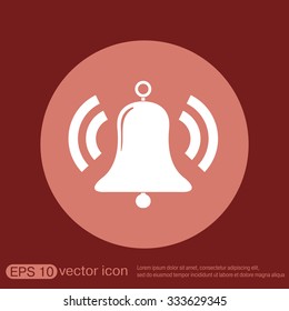 ring bell icon. Vector illustration EPS.