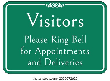 Ring bell sign and labels