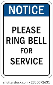 Ring bell sign and labels