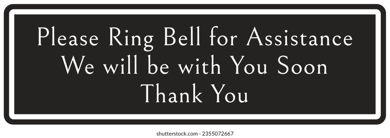Ring bell sign and labels