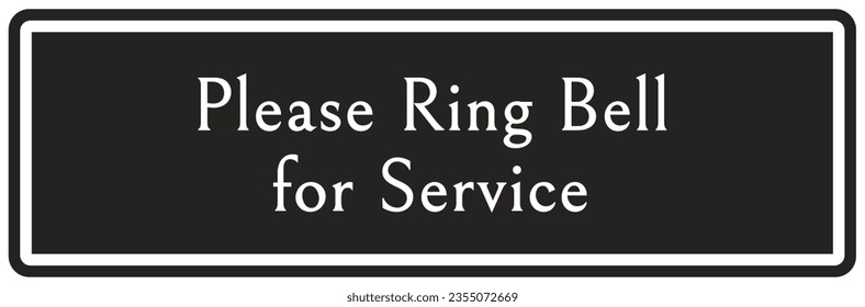 Ring bell sign and labels