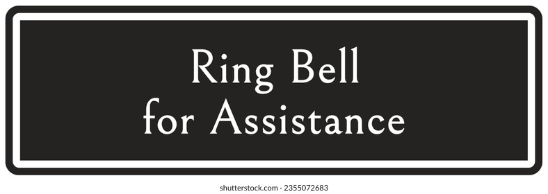 Ring bell sign and labels