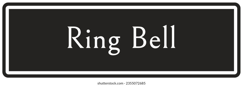 Ring bell sign and labels