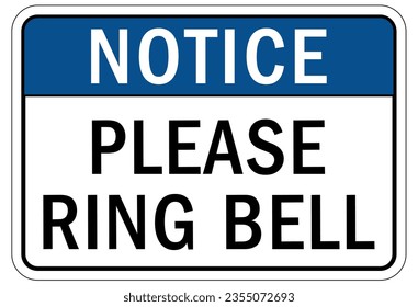 Schild mit Ringglocke und Etiketten