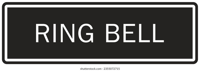 Ring bell sign and labels