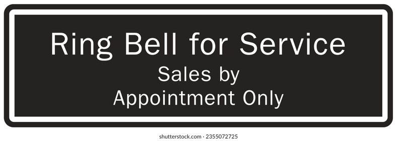 Ring bell sign and labels