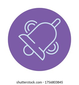 Ringglocke einzeln auf Symbol, Vektorgrafik-Design