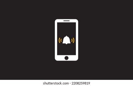 Ring-Glocke-Vektorsymbol. Design-Vorlage für Vektorsymbol