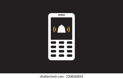 Icono del vector de campana de anillo. Plantilla de diseño de icono de vector