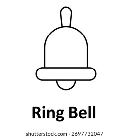 Icono de Vector de timbre que puede modificarse o editarse fácilmente
