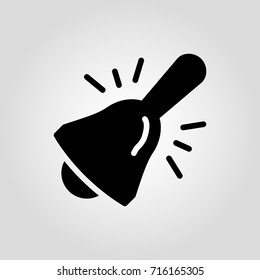 Ring bell vector isolated flat icon
