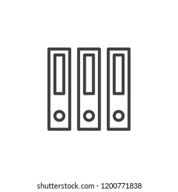 Ring binder Archive outline icon. linear style sign for mobile concept and web design. Office file folders simple line vector icon. Symbol, logo illustration. Pixel perfect vector graphics
