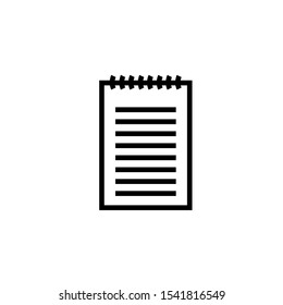 Ring binder calendar notepad - Vector icon isolated