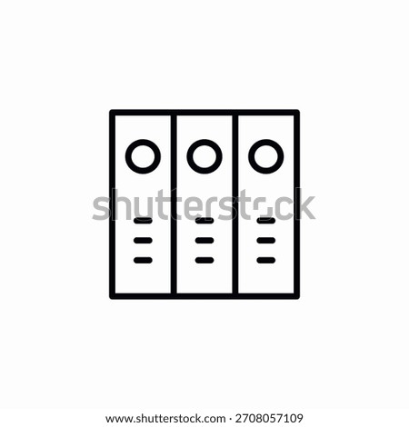ring binder storage icon sign vector