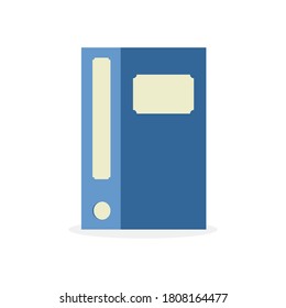 Ring binders, colorful office documents folders, file, archive, paper stack. Cartoon vector illustration in flat design style.
