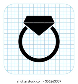 ring - black  vector icon