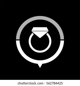 ring -  black vector icon