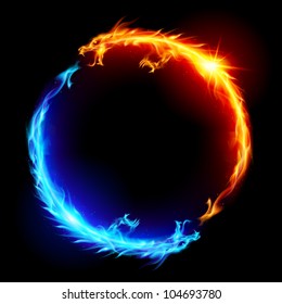 Ring of Blue and Red Fiery Dragons.