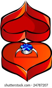 ring box in colour background	