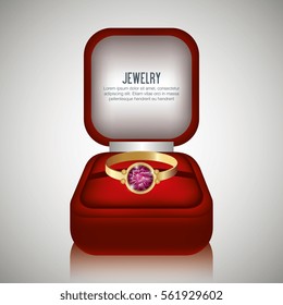 ring in box gift isolated