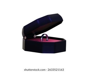  ring box icon 3d illustration render