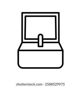 Ring box icon logo sign set vector outline