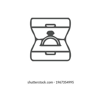 Ring box icon symbol concept. EPS 10