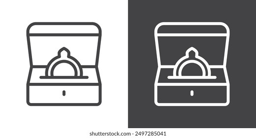 Ring box icon vector logo set collection for web app ui
