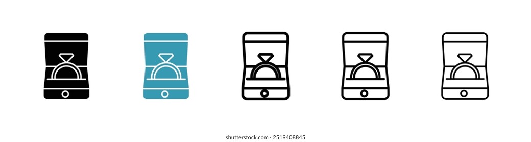 Ring box icon vector icon set. EPS 10