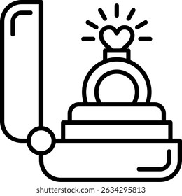 Ring Box New Creative Icon Design Vector