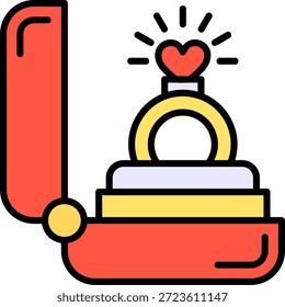 Caja de anillo Nuevo Vector de diseño de iconos creativos