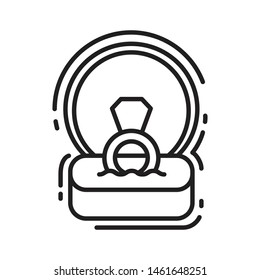 Ring box party line logo icon design
