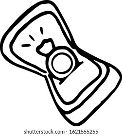 
ring in a box in the style of doodling on a white background for thematic design